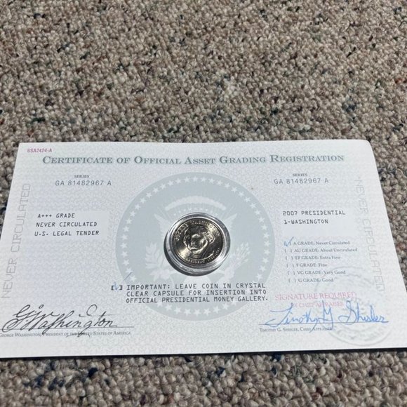 Presidential George Washington Ballistic Dollar Coin Rolls (2x $50 rolls) - Picture 4 of 4